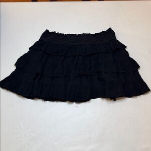 Mustard Seed Smocked Waist Tiered Ruffled Skirt, Size Medium